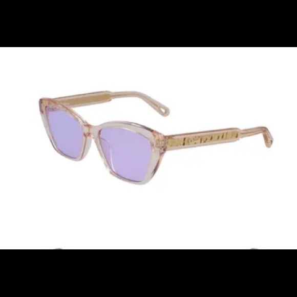 Chloe Sunglasses iCE760S Gold Square Cat Eye NWT - Picture 2 of 9